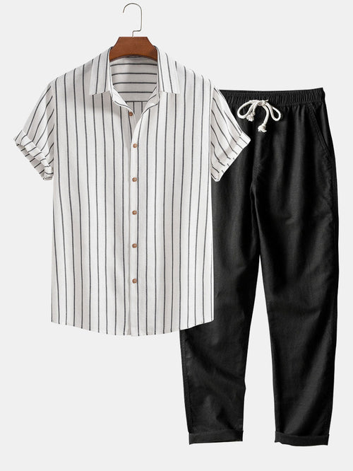 Adrián - Conjunto Casual Premium Rayas Urban