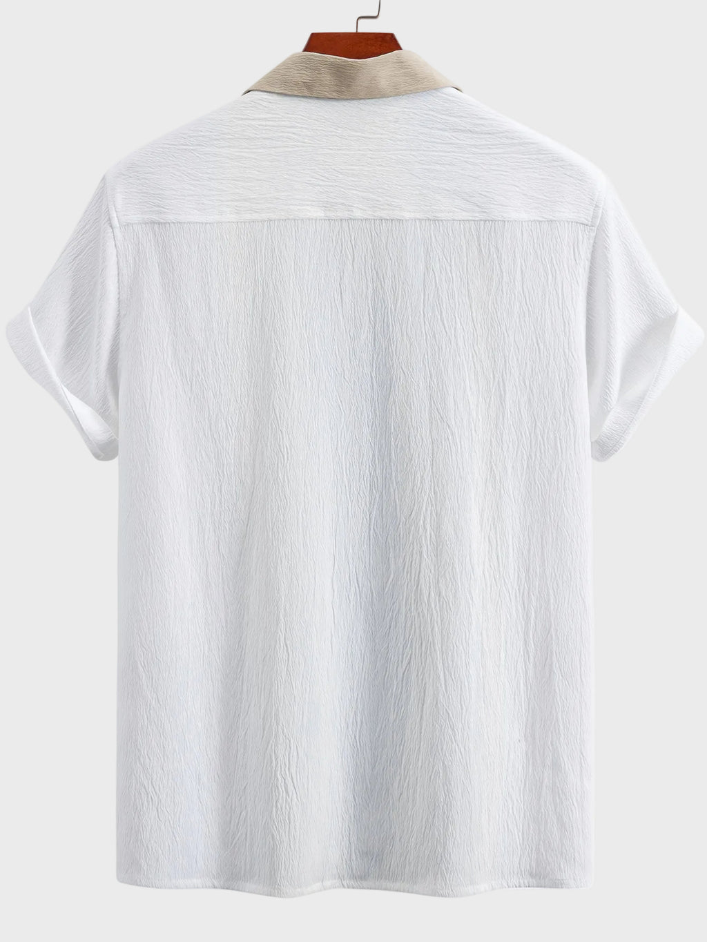 Fernando - Camisa cubana con contraste texturizado y pantalones de corte recto
