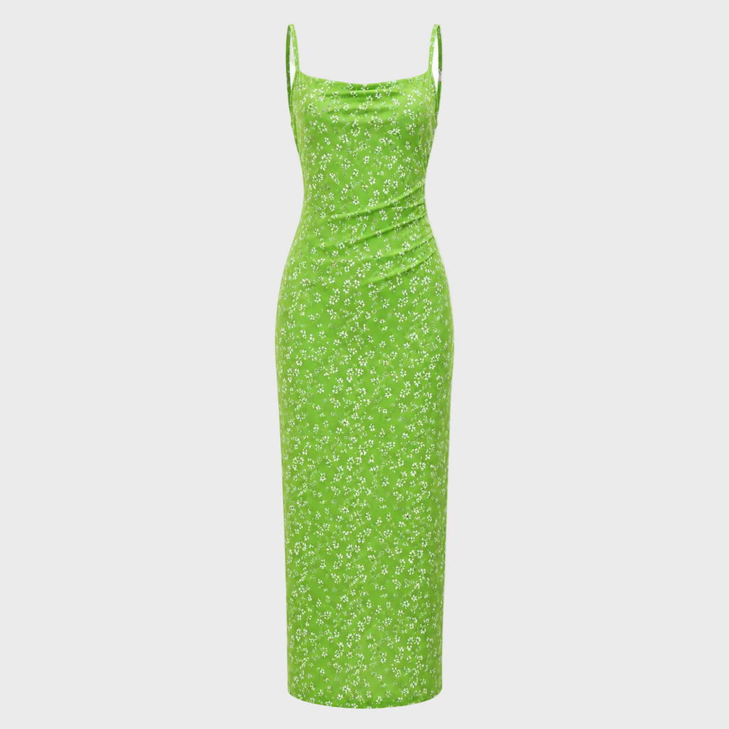 Nora - Vestido largo de satén con espalda descubierta