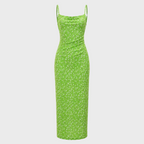 Nora - Vestido largo de satén con espalda descubierta