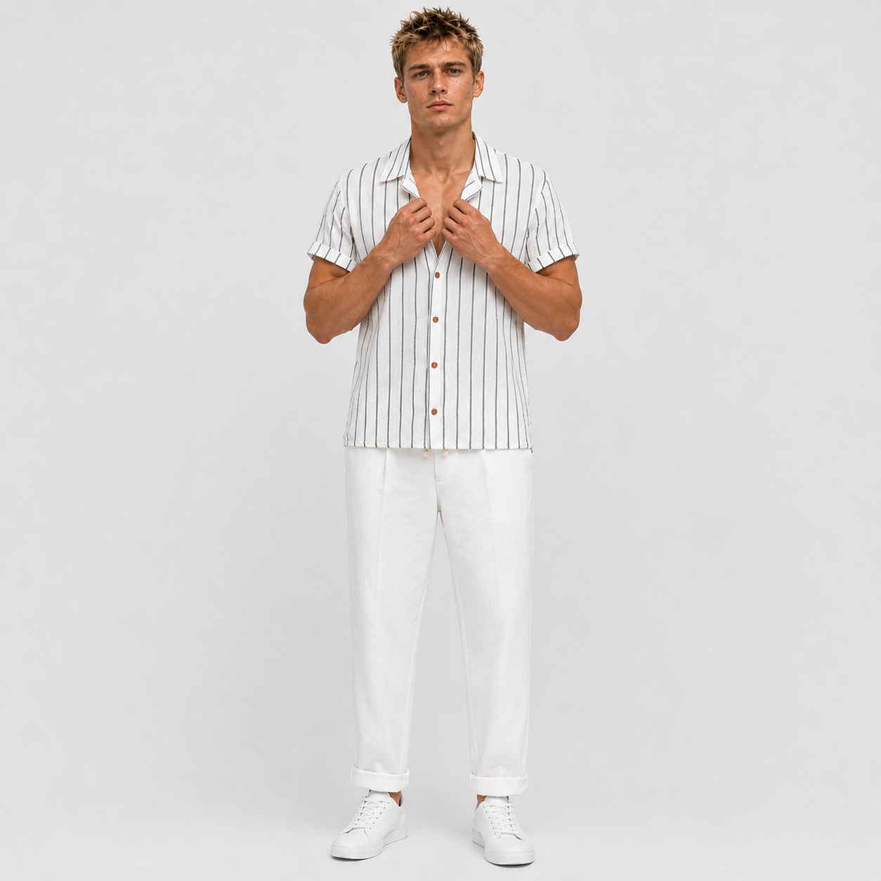 Adrián - Conjunto Casual Premium Rayas Urban