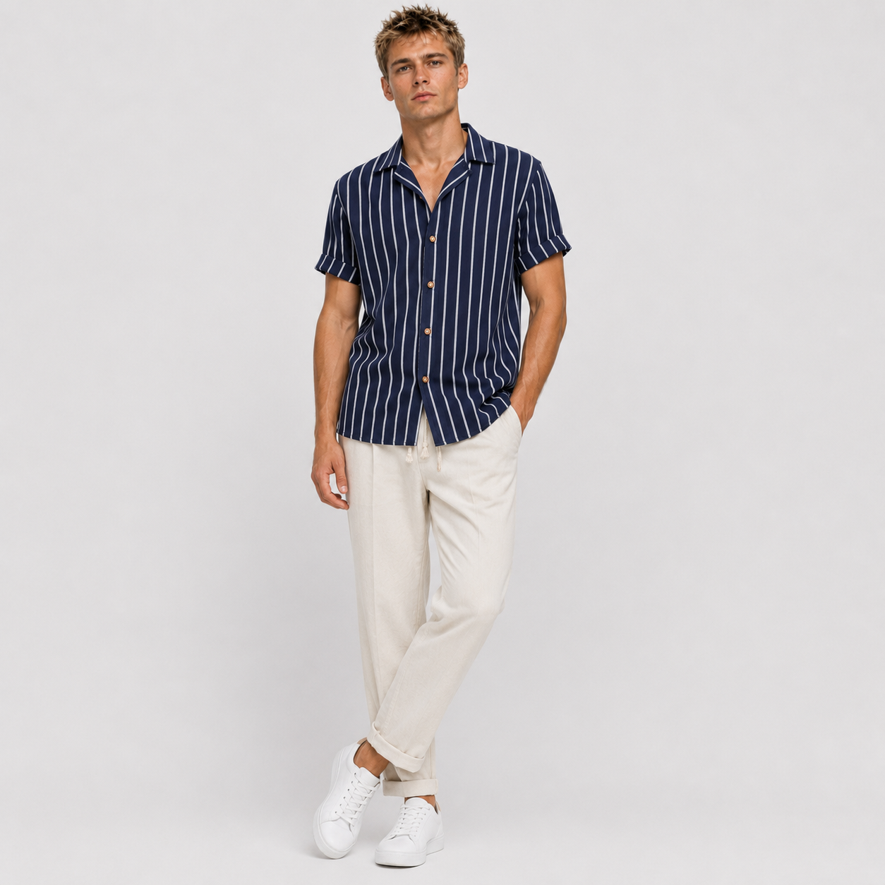 Adrián - Conjunto Casual Premium Rayas Urban