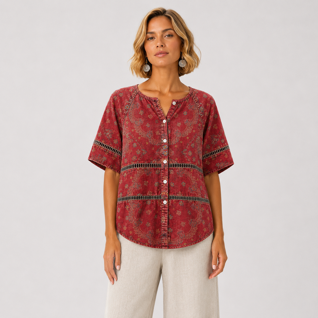 Marina - Blusa étnica vintage