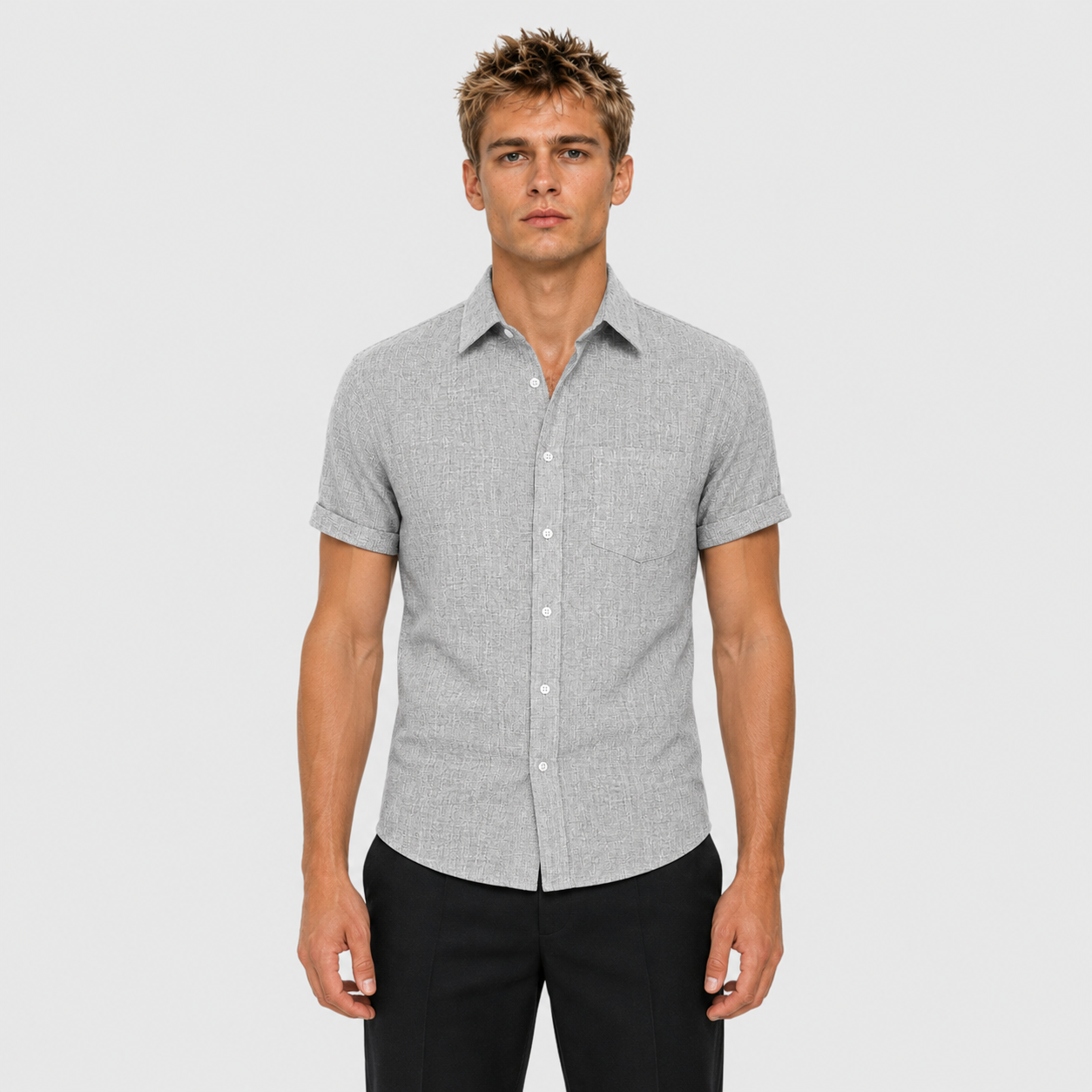 Marcos - Camisa de Lino Premium Manga Corta