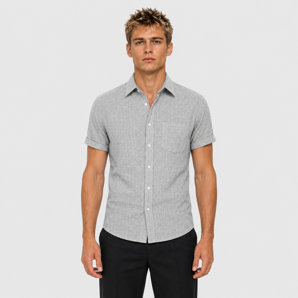 Marcos - Camisa de Lino Premium Manga Corta