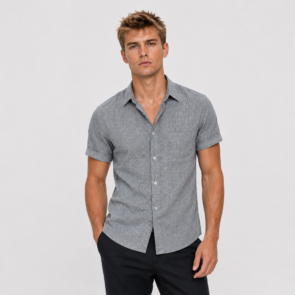 Marcos - Camisa de Lino Premium Manga Corta