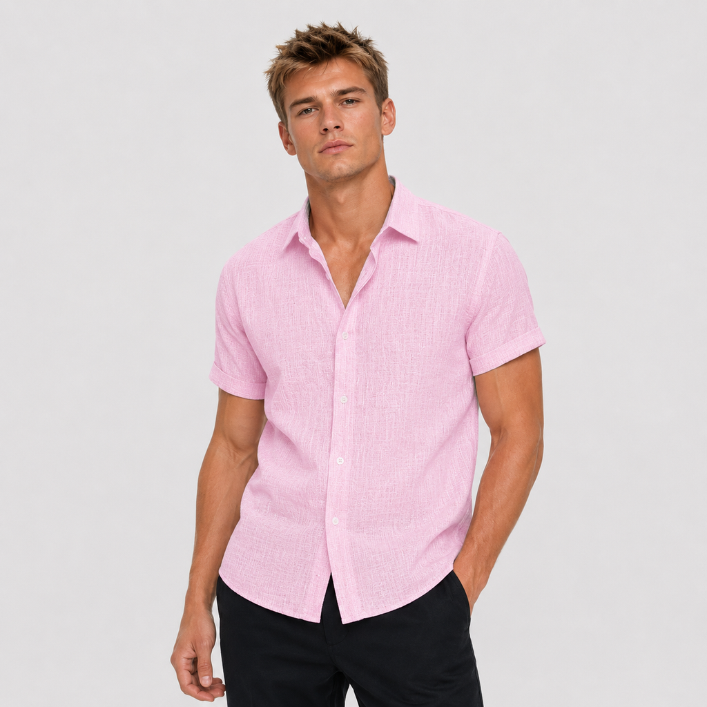 Marcos - Camisa de Lino Premium Manga Corta