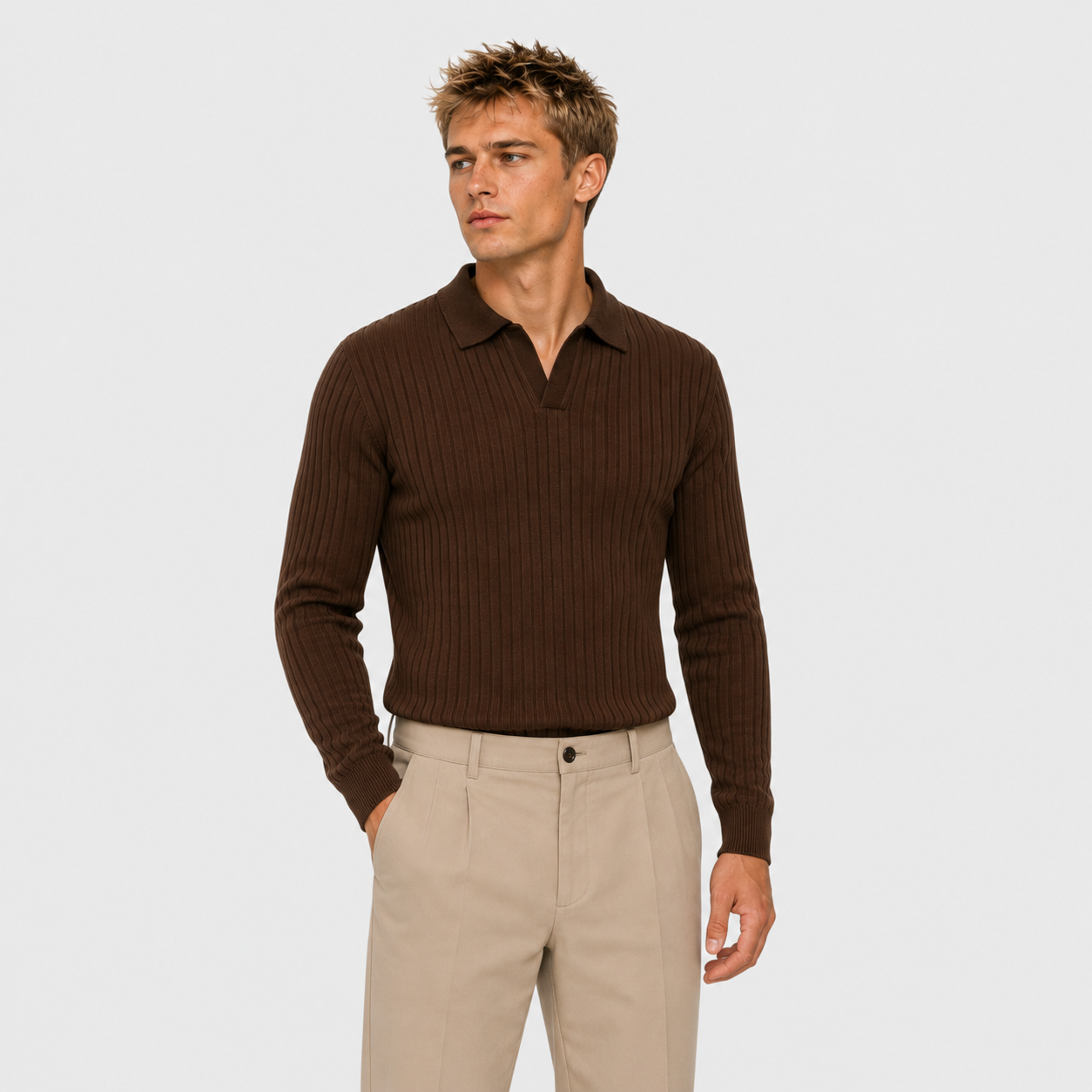 Benjamín - Polo con cuello abierto